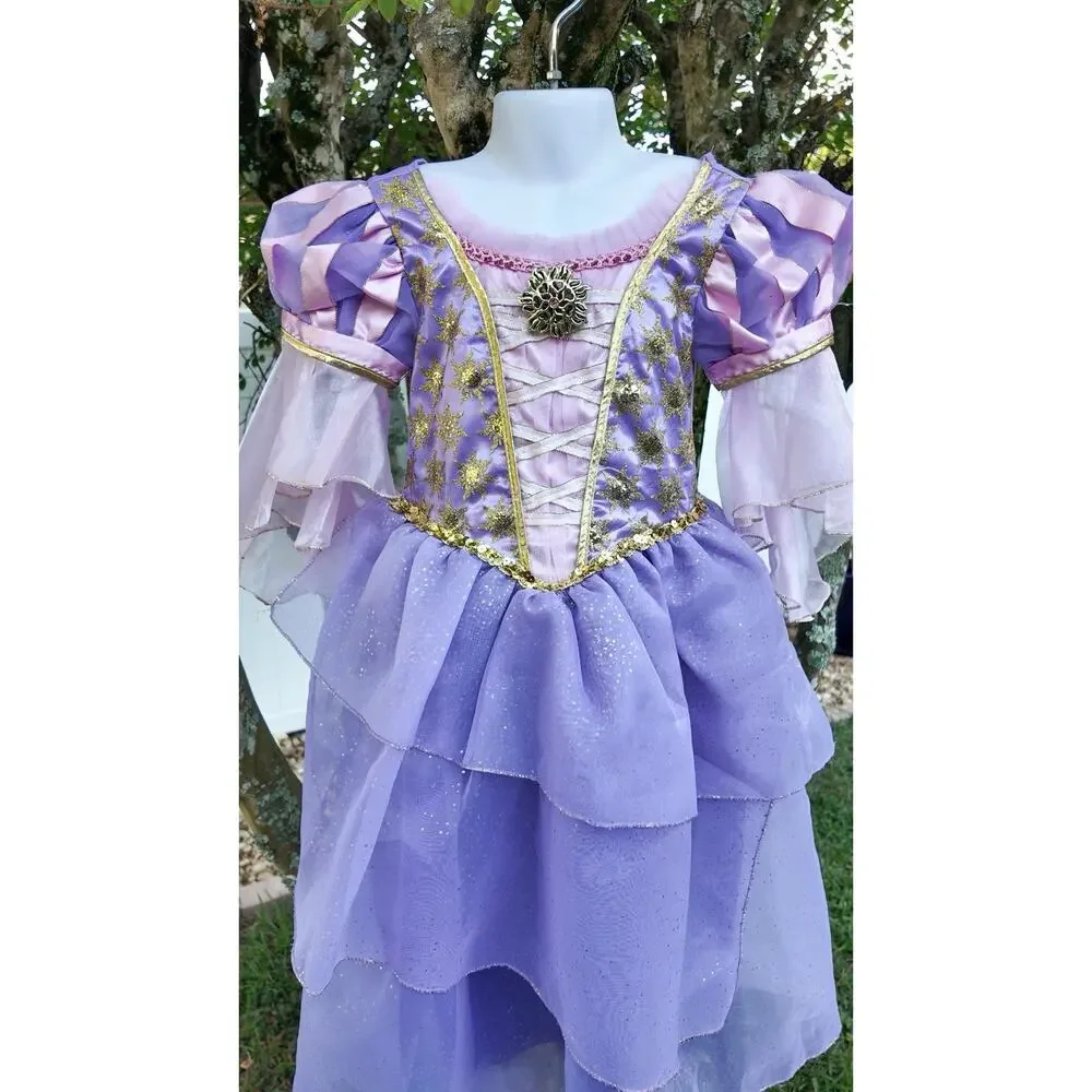 Disney Rapunzel Tangled Princess Dress Costume Girls Size 5/6 Purple Dress Up